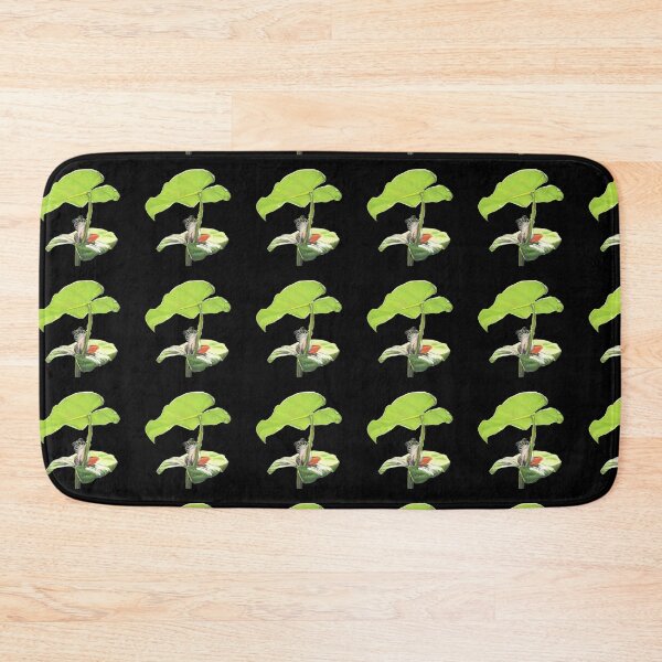 Item preview, New Dawn Frog pattern black background designed and sold by IslesArt.