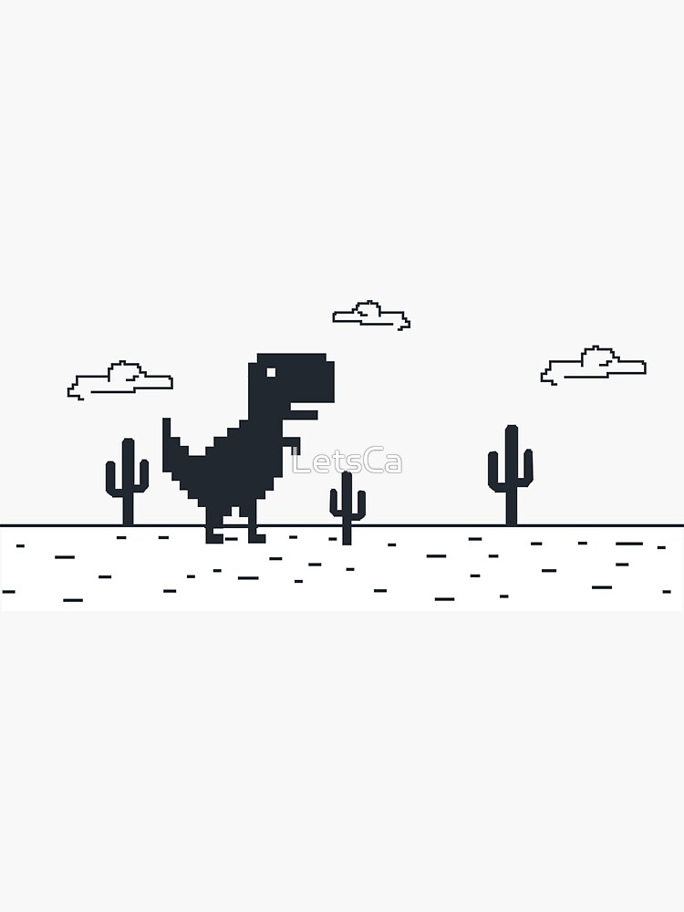 Offline T-Rex Game - Google Dino Run Art Print for Sale by Livity