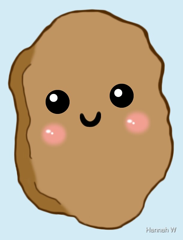 "kawaii chicken nugget" by Hannah W Redbubble