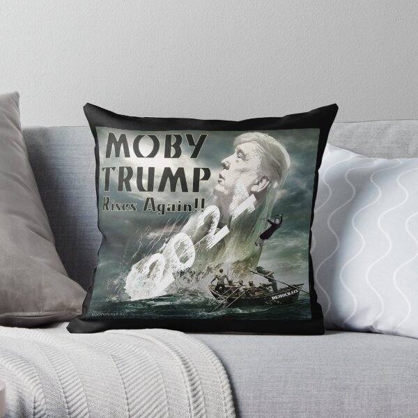 Moby Trump Rises Again Throw Pillow
