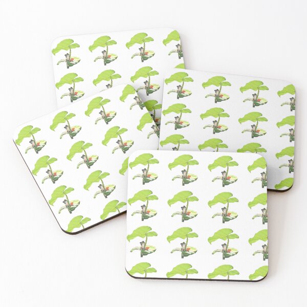 Item preview, New Dawn Frog pattern white background designed and sold by IslesArt.