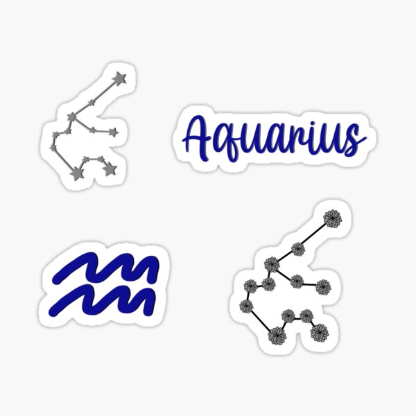 Item preview, Aquarius Sticker Pack designed and sold by Hannah Grace Designs.