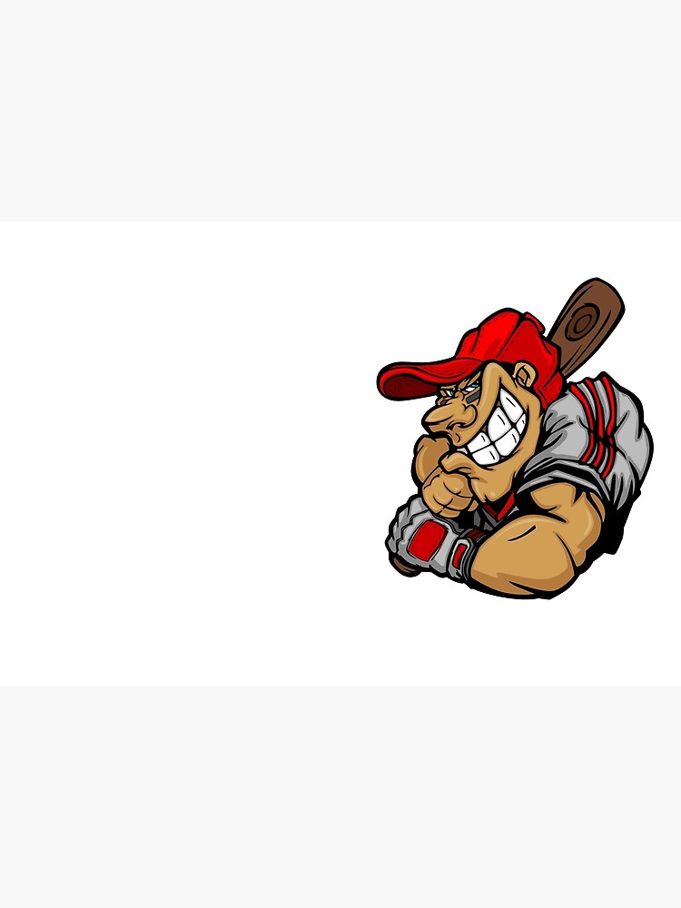 Funny cartoon baseball player Sticker for Sale by lovingangela