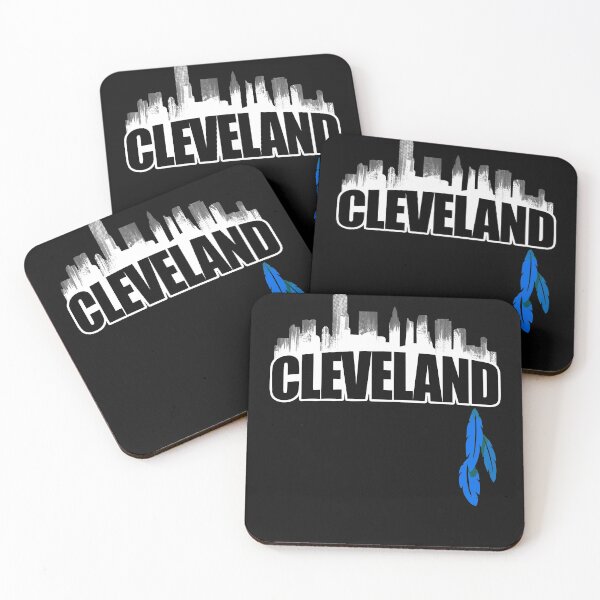 Item preview, Black White Cleveland Ohio Skyline Distressed Vintage Silhouette Cle Oh Cityscape Architecture  designed and sold by WillPowerApp.