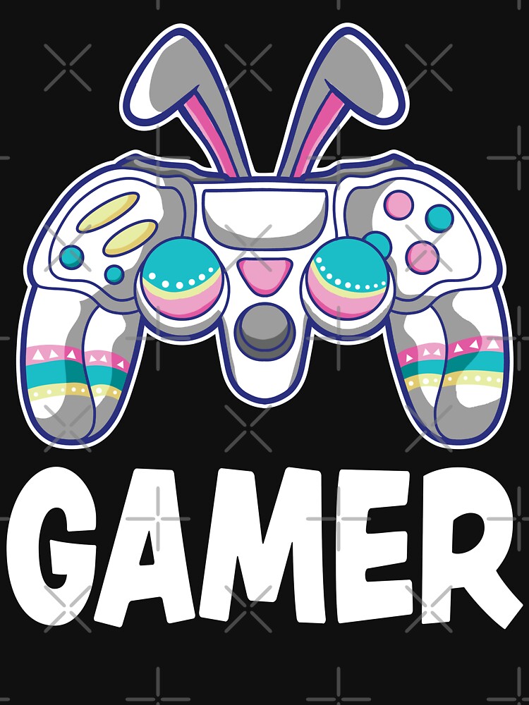 Video Game Easter Gamer Controller Bunny Ears Racerback Tank Top