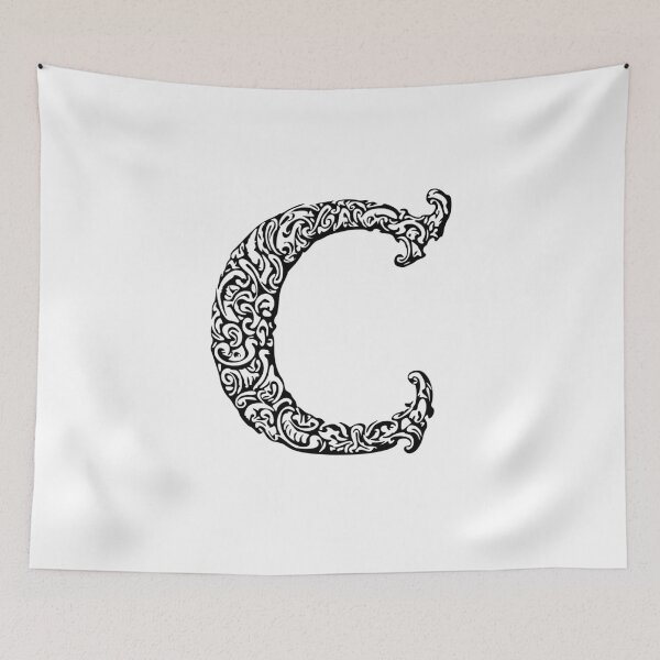Item preview, Black Monogram - Letter "C" designed and sold by RoamingRabbit.