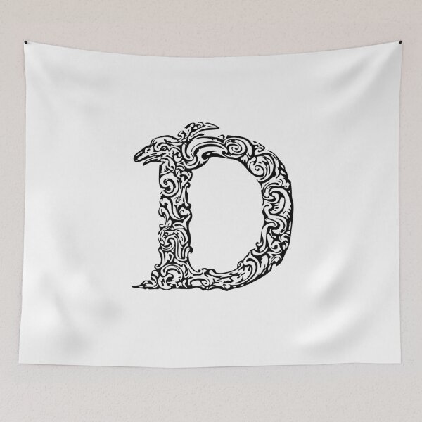 Item preview, Black Monogram - Letter "D" designed and sold by RoamingRabbit.