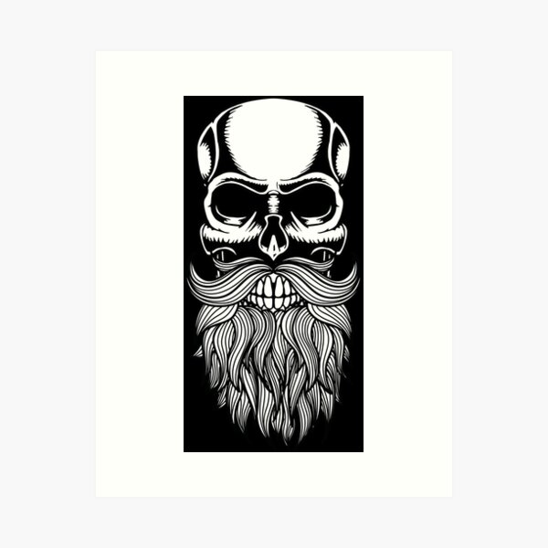 Kunstdrucke: Bearded Skull