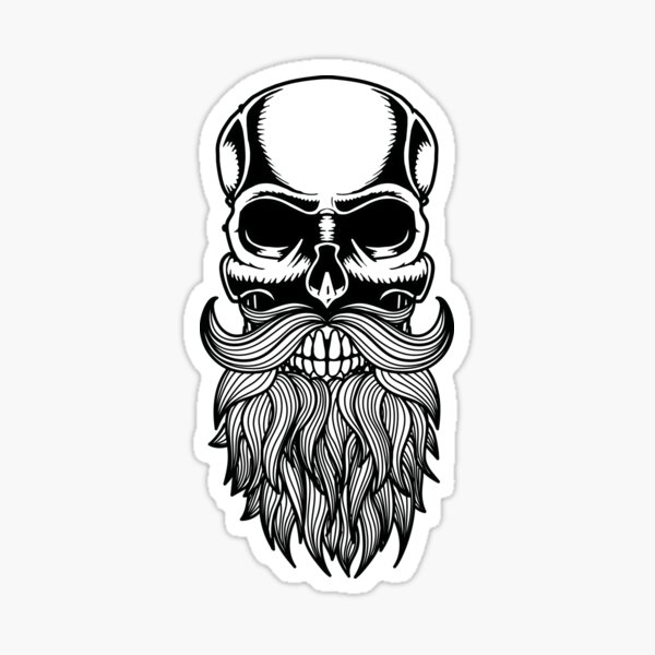 Bottle Cooler, Bearded Skull Decal