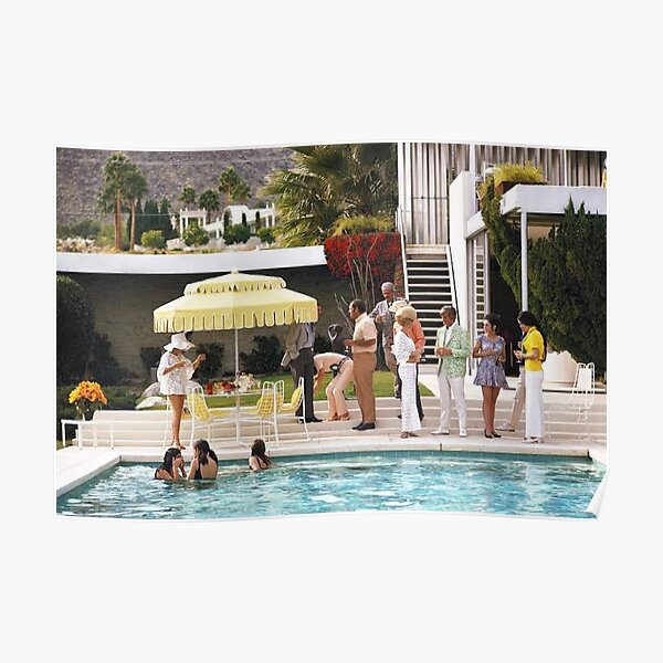 When People Party old in Poolside Poster
