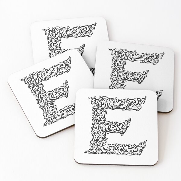 Item preview, Black Monogram - Letter "E" designed and sold by RoamingRabbit.