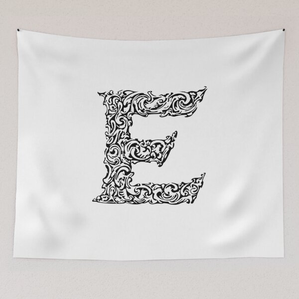 Item preview, Black Monogram - Letter "E" designed and sold by RoamingRabbit.