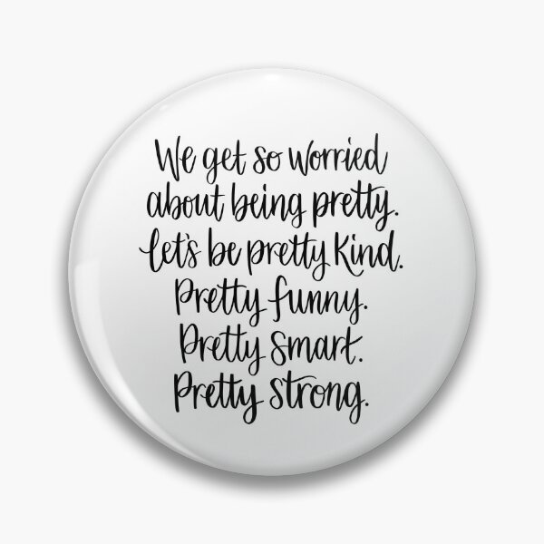 Item preview, Let's Be Pretty Kind, Funny, Smart & Strong // Handlettering Quote Feminist Feminism International Women's Day Minimal designed and sold by AEJdesign.