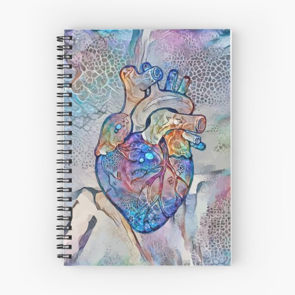 Item preview, Human heart illustration, mosaic seabed colorfull, anatomy art designed and sold by Collagedream.