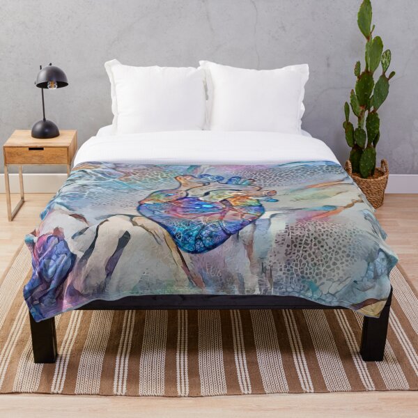 Item preview, Human heart illustration, mosaic seabed colorfull, anatomy art designed and sold by Collagedream.