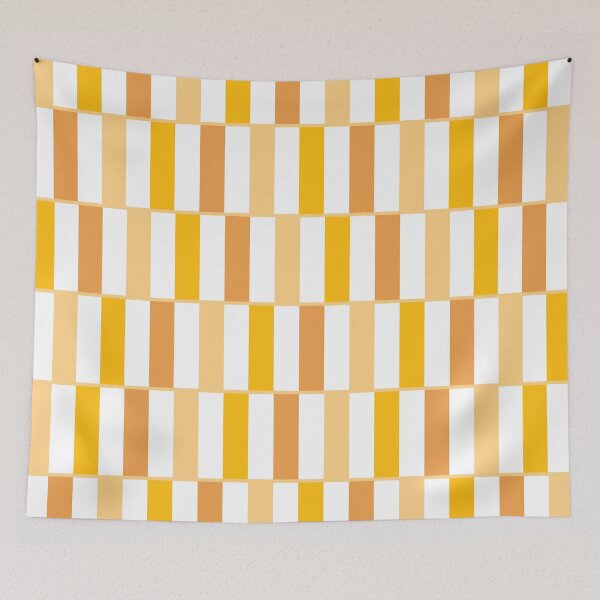 Item preview, Long Blocks Mustard Yellow and White Geometric Pattern designed and sold by kierkegaard.