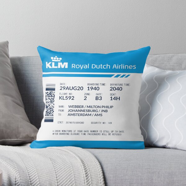 Boarding Pass 5748x5748 MPW Throw Pillow