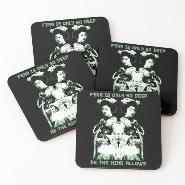 Item preview, Fear is Only so Deep as the Mind Allows, Japanese Proverb Design, Geisha, Wisdom of Japan, Japan Gift designed and sold by Proverbial Wisdom Design.