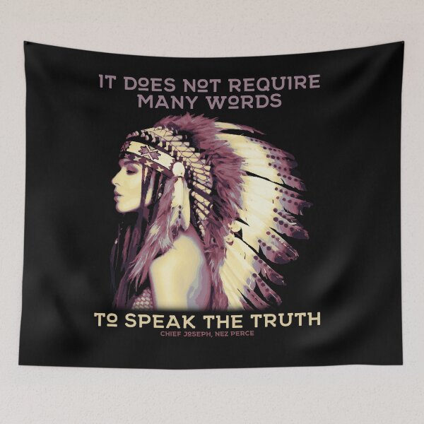 Item preview, It Does Not Require Many Words, Native American Proverb, Nez Perce Gift designed and sold by Proverbial Wisdom Design.