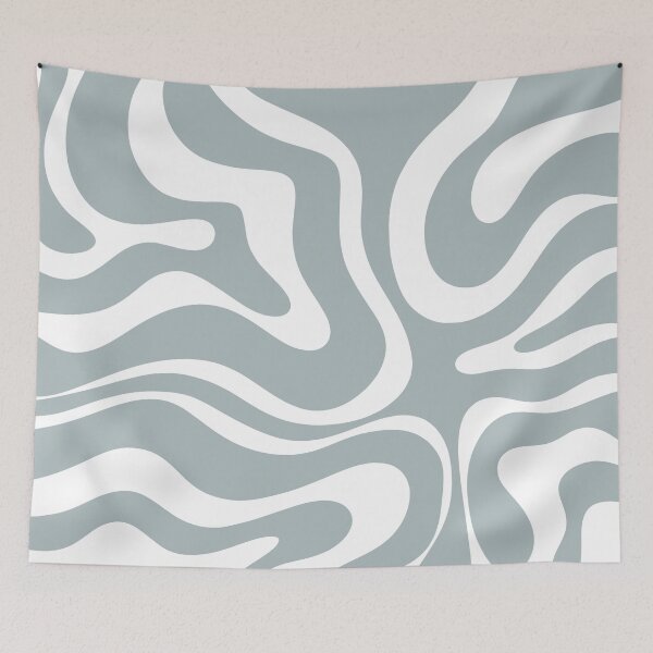 Item preview, Liquid Swirl Abstract Pattern in Light Blue-Grey and White designed and sold by kierkegaard.