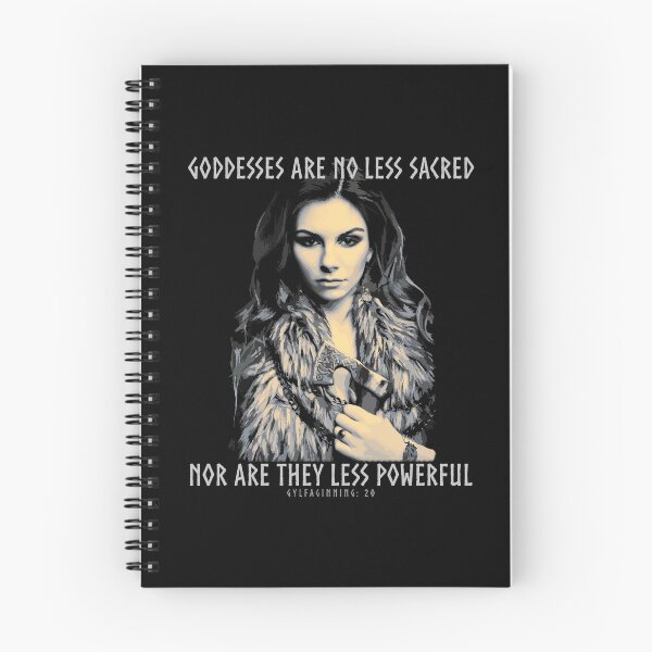 Item preview, Goddesses are no Less Sacred, Gylfaginning Saga, Norse Mythology, Vikings, Shield Maiden, Viking Gift designed and sold by Proverbial Wisdom Design.