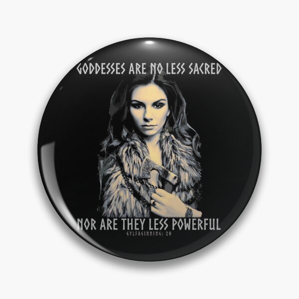 Item preview, Goddesses are no Less Sacred, Gylfaginning Saga, Norse Mythology, Vikings, Shield Maiden, Viking Gift designed and sold by Proverbial Wisdom Design.