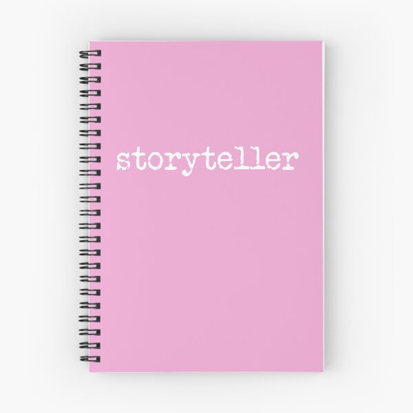 Item preview, storyteller in white on pink designed and sold by TeaRoseWriter.