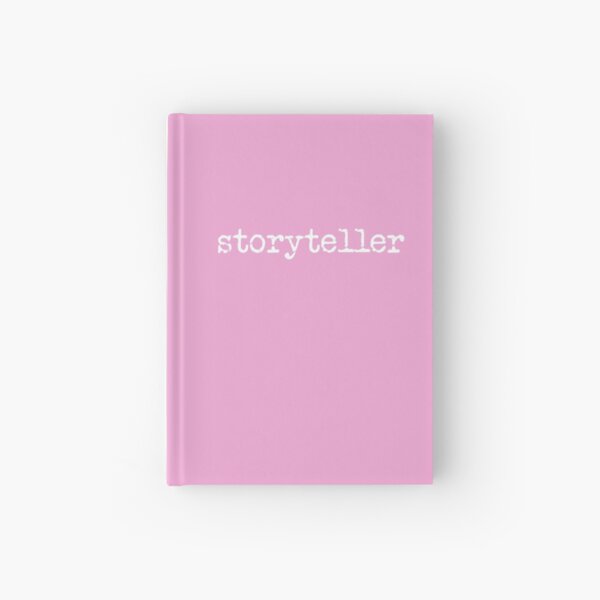 Item preview, storyteller in white on pink designed and sold by TeaRoseWriter.