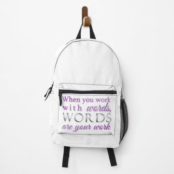 Item preview, Words are your work - purple and silver designed and sold by TimeLady's Closet.