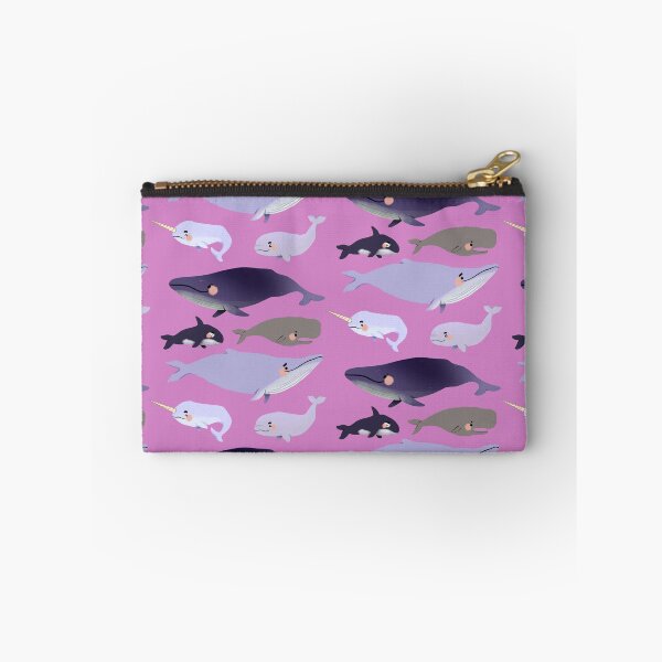 Item preview, Whales - Cute Purple and Pink Animal Illustration Pattern designed and sold by TheRainbowRoom.