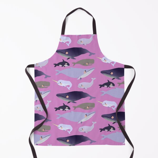 Item preview, Whales - Cute Purple and Pink Animal Illustration Pattern designed and sold by TheRainbowRoom.