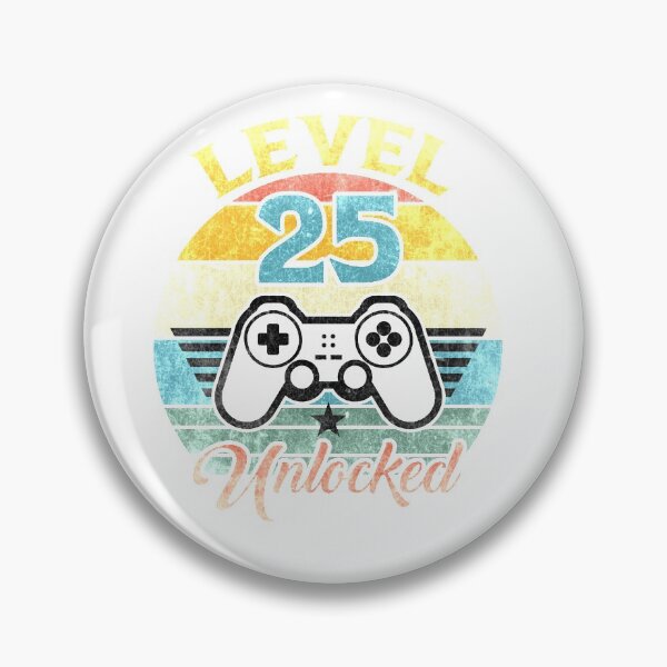 Item preview, Level 25 Unlocked Vintage Video Gamer 25th Bday Party T-Shirt designed and sold by Shirteesy.