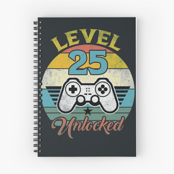 Item preview, Level 25 Unlocked Vintage Video Gamer 25th Bday Party T-Shirt designed and sold by Shirteesy.