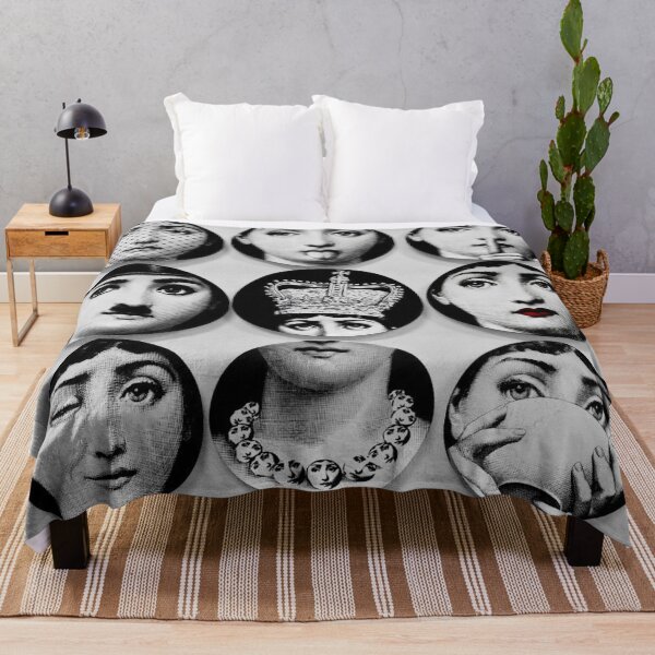 Assiette Fornasetti Faces Plaid