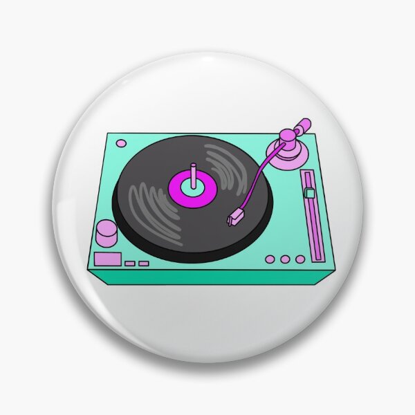 Item preview, Teal and pink record player designed and sold by oceansunflowers.
