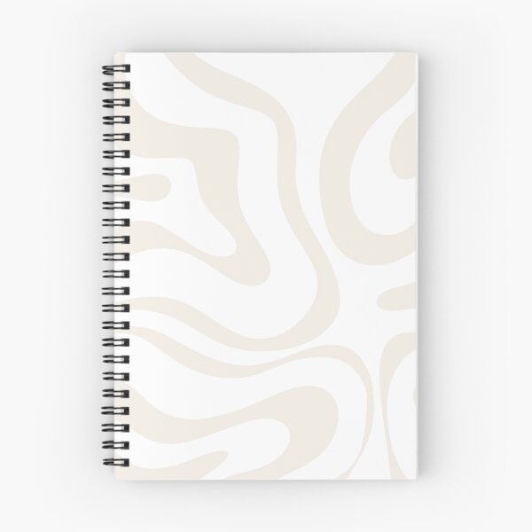Item preview, Liquid Swirl Modern Abstract Pattern in White and Light Ecru Beige designed and sold by kierkegaard.