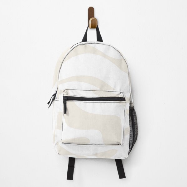 Item preview, Liquid Swirl Modern Abstract Pattern in White and Light Ecru Beige designed and sold by kierkegaard.