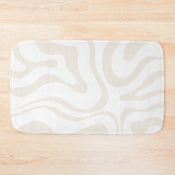 Item preview, Liquid Swirl Modern Abstract Pattern in White and Light Ecru Beige designed and sold by kierkegaard.