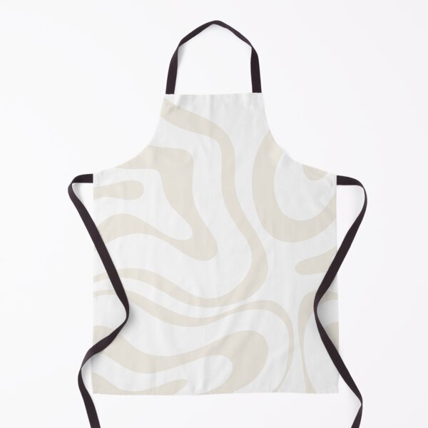 Item preview, Liquid Swirl Modern Abstract Pattern in White and Light Ecru Beige designed and sold by kierkegaard.