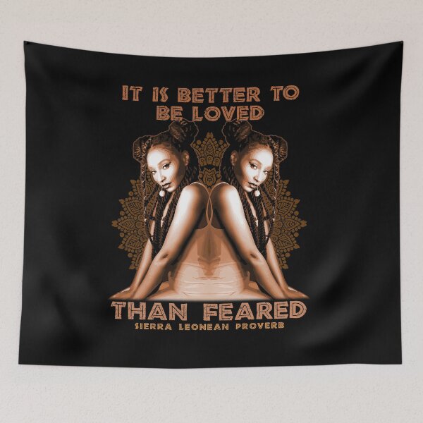 Item preview, It is Better to be Loved Than Feared, African Sierra Leone Proverb,  African Pattern, Africa Gift designed and sold by Proverbial Wisdom Design.