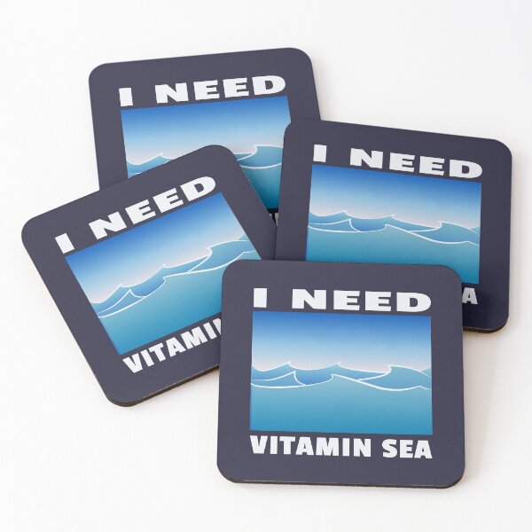 Item preview, I Need Vitamin Sea Funny Summer Pun Vacation Holiday Ocean Quote designed and sold by sillyquestions.