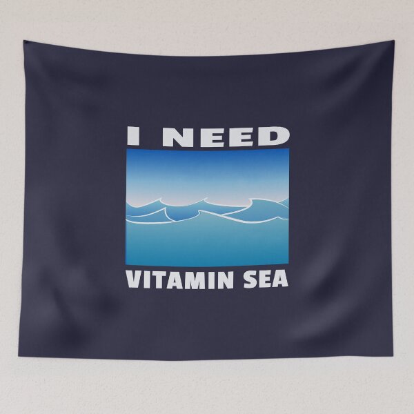 Item preview, I Need Vitamin Sea Funny Summer Pun Vacation Holiday Ocean Quote designed and sold by sillyquestions.