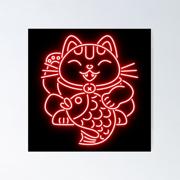 Americanflat - Cat Lucky Cat By Anderson Design Group - 11x14 Poster Art  Print : Target