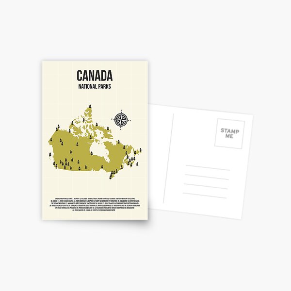 Item preview, Canada All National Parks Location On A Map designed and sold by Stadify.