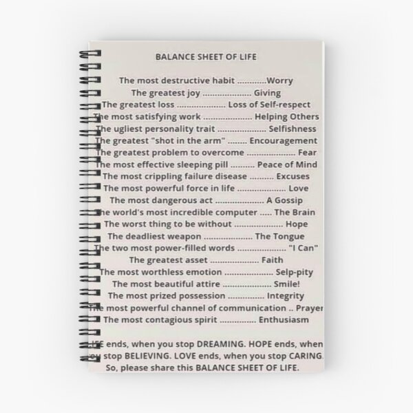 Item preview, Balance Sheet of life designed and sold by MDAccount.