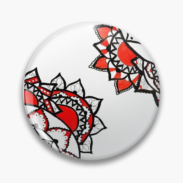 Item preview,  Red and Black Hand Drawn Mandala Art  designed and sold by RomeoSketches.