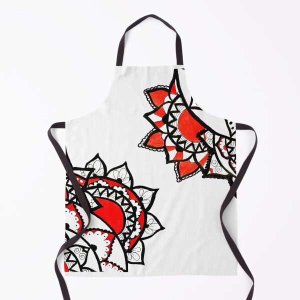 Item preview, Red and Black Hand Drawn Mandala Art designed and sold by RomeoSketches.