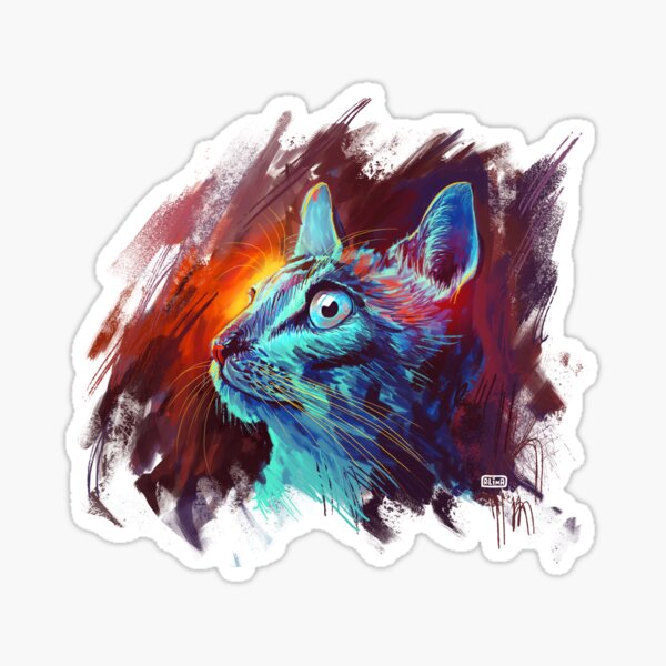 Blue Cat Clue Sticker