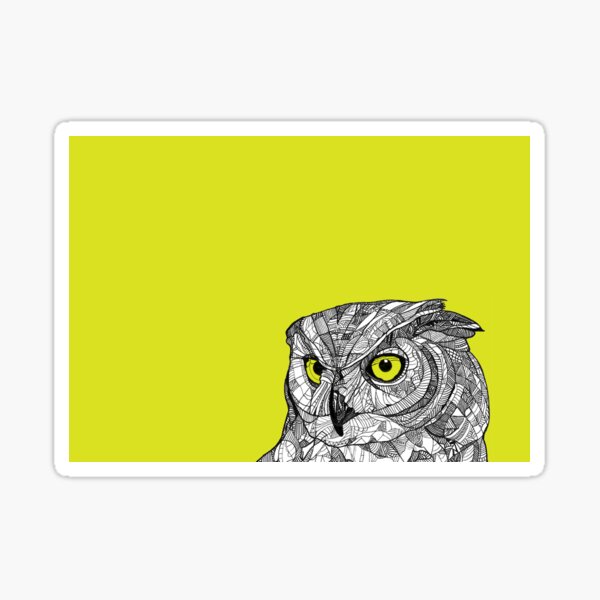 Ornate Owl Sticker
