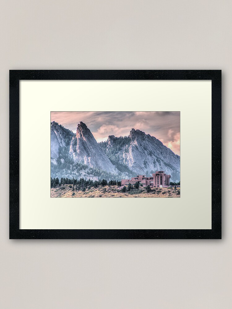 Alternate view of NCAR and The Flatirons Framed Art Print
